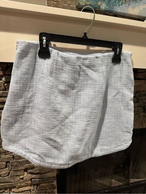 Abercrombie & Fitch Light Blue Tweed Bouclé Mini Skirt Large